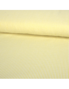 Seersucker rayé jaune
