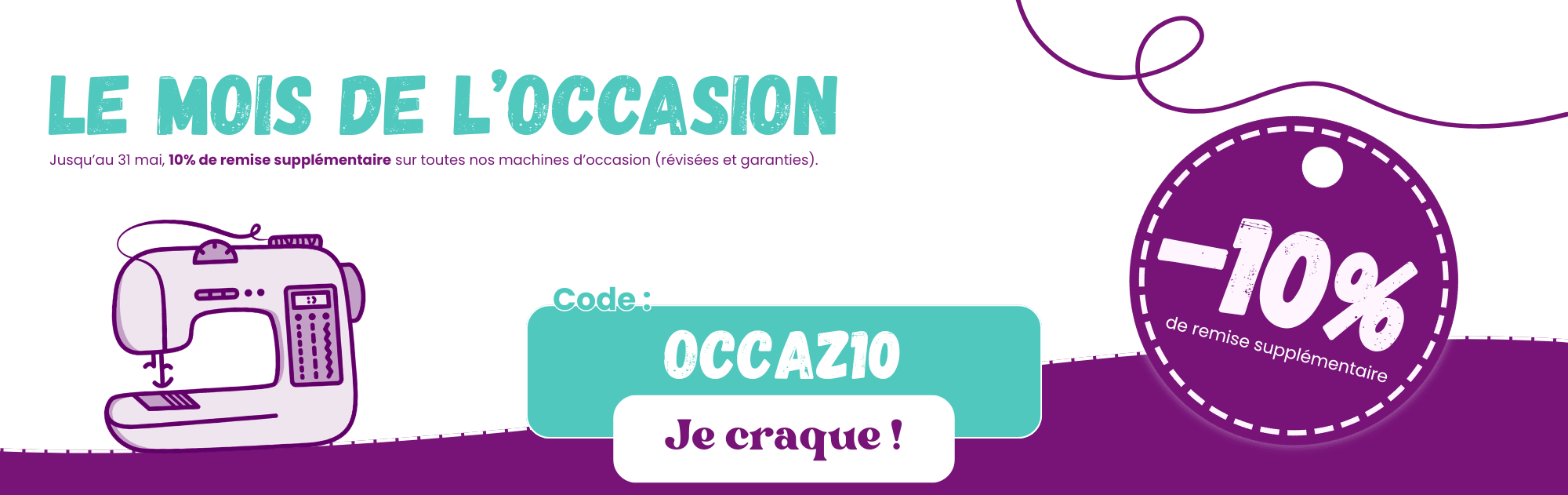 Promo sur les machines &agrave; coudre d'occasion