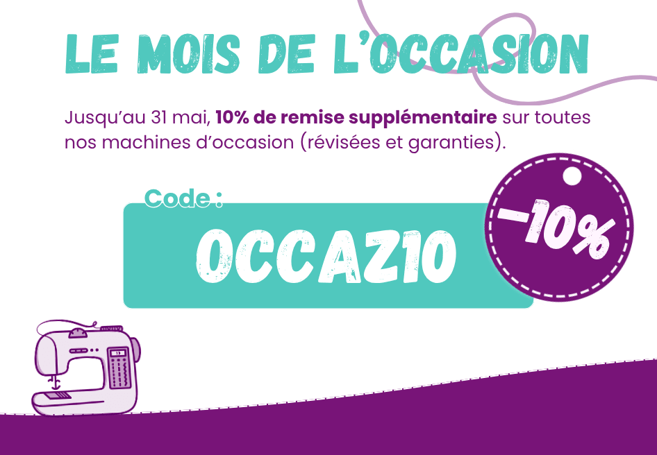 -10% supp sur les machines &agrave; coudre d'occasion
